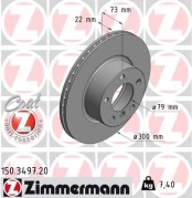 Stabdžių diskas ZIMMERMANN 150.3497.20 kaina