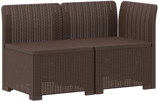 2-Vietis Sodo Sofas, Atrodo kaip Ratano PP Ruda