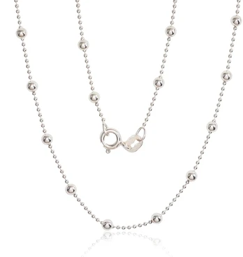 Sidabrinė grandinėlė Bead 1-3 mm - 45 - 4.8 g. - 1-3 mm.