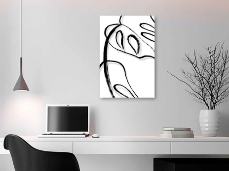 Artgeist Paveikslas - Baltas Monstera (1 Part) Vertical