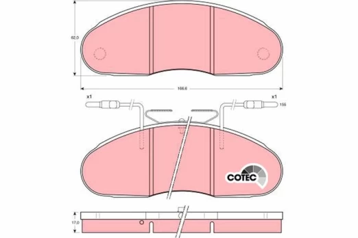 TRW GDB1069 Brake pad set