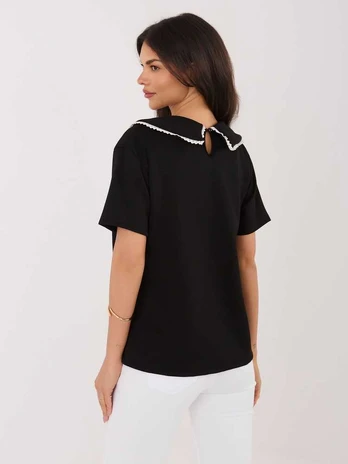 Moteriška juoda elegantiška palaidinė