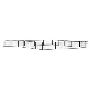 &Scaron;unų aptvaras, 20 segmentų, juodas, 100x50cm, plienas