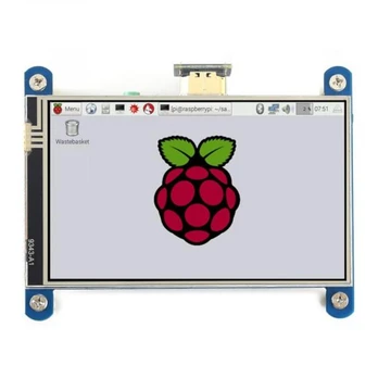 Waveshare Jutiklinis Varžinis Ekranas Raspberry Pi Mikrokompiuteriui - LCD 4'' (H)