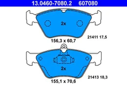 ATE 13.0460-7080.2 Brake pad set