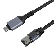 Interneto kabelis CAT6 UTP, USB Type-C - RJ45, 7.5m kaina