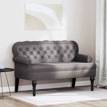 Česterfildo suolas Pilka 119.5 x 64.5 x 75 cm Dirbtinė oda