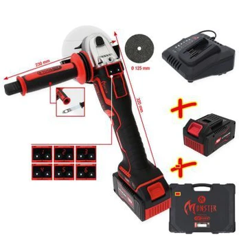 Kampinis šlifuoklis (akumuliatorinis) KS TOOLS 515.6200