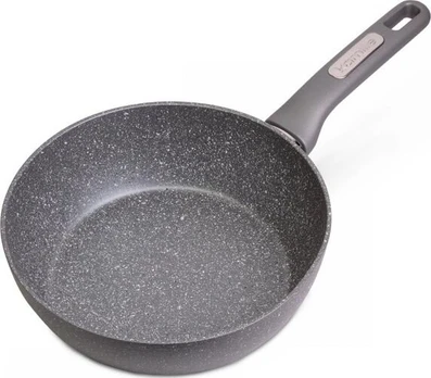 Granitinė keptuvė Wok 24cm, pilka, visoms viryklėms
