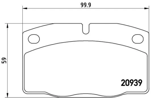 Stabdžių trinkelių rinkinys, diskinis stabdys BREMBO P 59 005