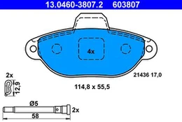 ATE 13.0460-3807.2 Brake pad set