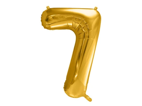 PartyDeco Folijos balionas - Nr. 7, 86 cm