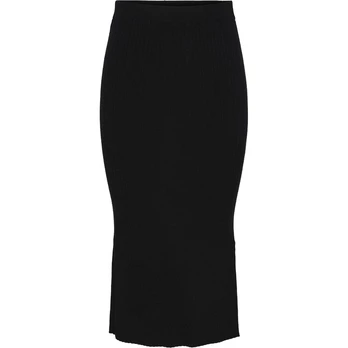 Maxi sijonas moterims, Juoda, Crista midi knit skirt