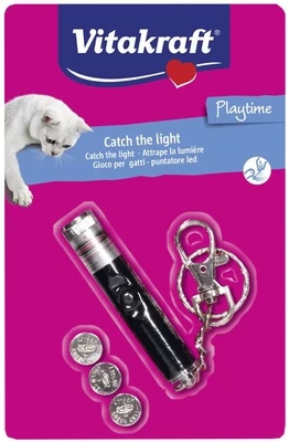 Žaislas katėms su lazeriu Vitakraft Playtime, juodas, 8 cm