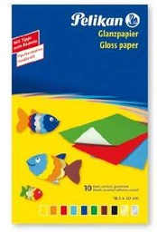 Pelikan Glanzpapier,gummiert 232 M/10 Mappe