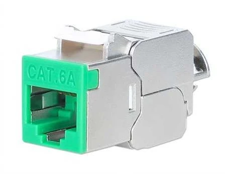 Intellinet Cat6a 10G STP Keystone-Modul grün