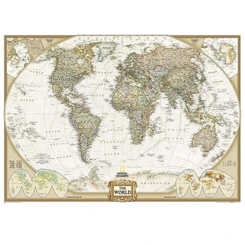 Antikinis sieninis žemėlapis National Geographic, 193×295 cm
