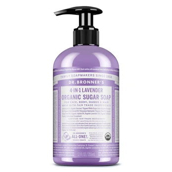 DR. BRONNER'S cukraus muilas LAVENDER, ekologiškas
