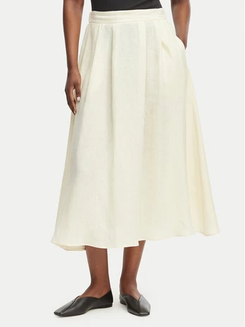 Marella Trapecijos formos sijonas Biada 2615101082 Écru Regular Fit