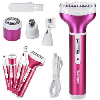 Verk Group Epiliatorius women's body shaver legs trimmer 4in1 interchangeable tips usb