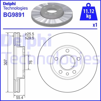 DELPHI BG9891 Brake Disc