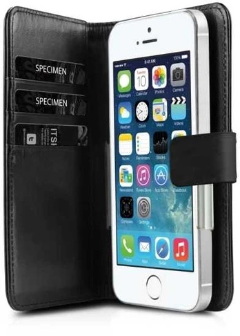 Dėklas ITSKINS BOOK cover til iPhone 8 / 7 / 6s / 6®. Sort