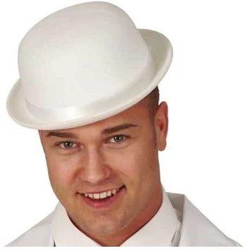 Fiesta Hvid bowlerhat