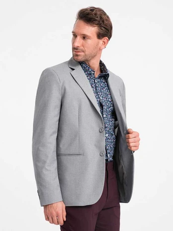 classic men's jacket with pillowcase pocket - pilkas v1 om-blzb-0115