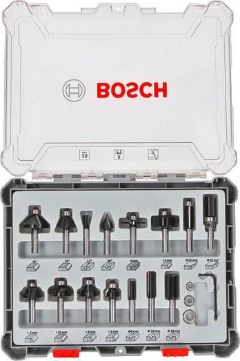 Antgalių rinkinys Bosch, 15 vnt.