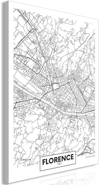 Artgeist Paveikslas - Florence Map (1 Part) Vertical