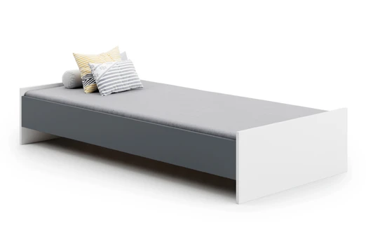 Lova Karo, 190x90 cm, pilka/balta