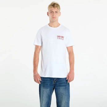 Urban Classics Cash Only Tee White - Dydis S (MT816 white Marškinėliai)