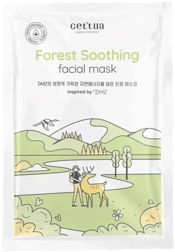 Cettua, Forest, Soothing, Sheet Mask, For Face, 20 g