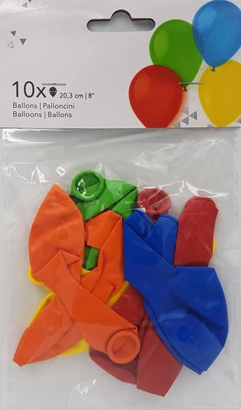 Apvalūs balionai Ø 20 cm, 10 vnt.