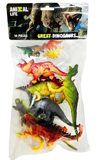 10 vnt. dinozaurų figūrėlės