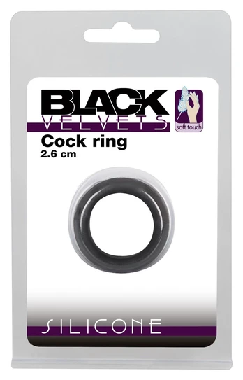 Black Velvets Performance penio žiedas, 2,6 cm, juodas