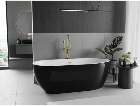 Vonia Mexen Eos, 170 x 75 cm, Baltas/Juodas + Gold persipylimas