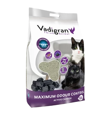 Vadigran Maximum Odour Control bentonitinis kraikas katėms, 12 kg
