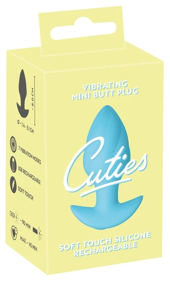Cuties Vibrating Plug Blue Analinis kaištis