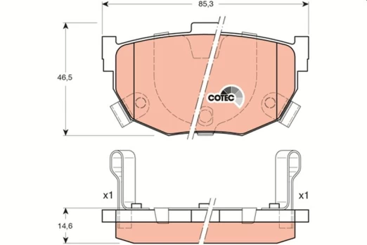 TRW GDB3170 Brake pad set