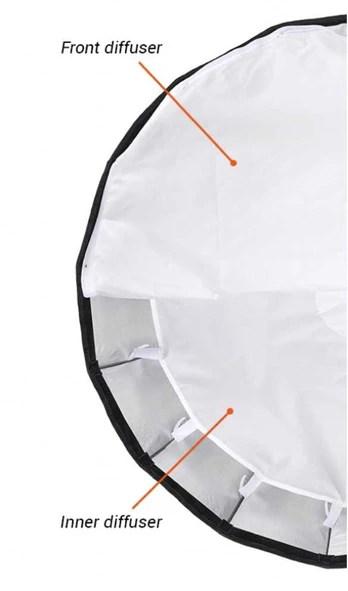 Apšvietimo priedas - Godox Outer Baltas Diffuser QR P70 Softening Tool