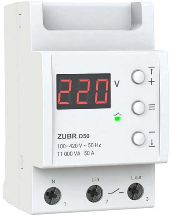 ZUBR D50 vienfazė įtampos apsaugos relė