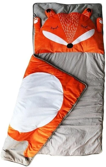 Miegmaišis vaikams Lapė, 165х75 cm, pilkas/oranžinis