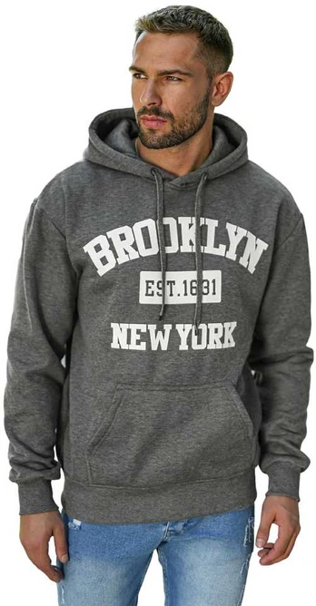 Vyriškas pilkas džemperis Brooklyn