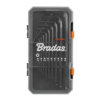 Šešiakampis raktas Bradas Long, šešiakampis, 9 vnt.