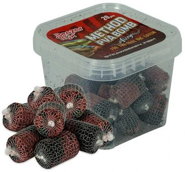 Paruoštos PVA kojinės Benzar Mix Method PVA Bomb - Strawberry Fish