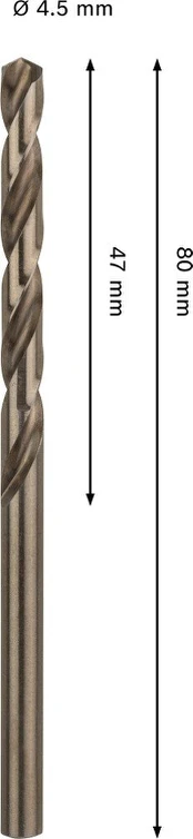 Bosch PRO HSS-Co grąžtas metal. 4,5mm, 1 vnt.