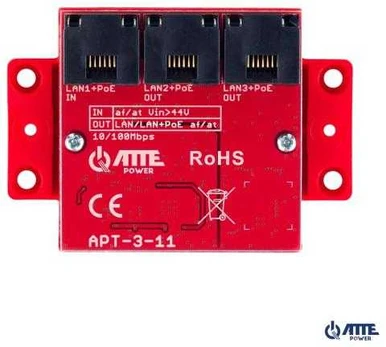 Šakotuvas ATTE APT-3-11 Switch PoE 3 portowy 10/100Mbps, extender