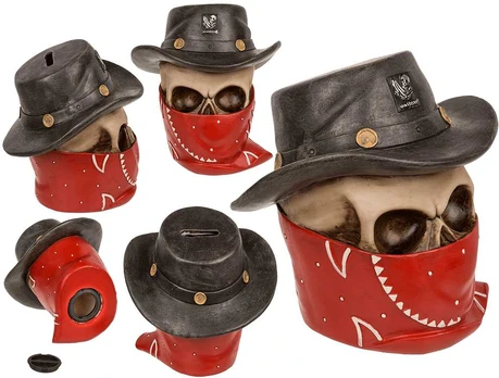 Kaukolės formos taupyklė "Outlaw"
