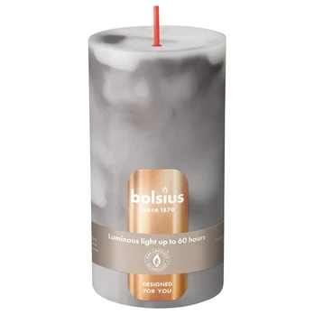 Candle. cylindrical Bolsius Carrara Pilkas. 13/6.8 cm